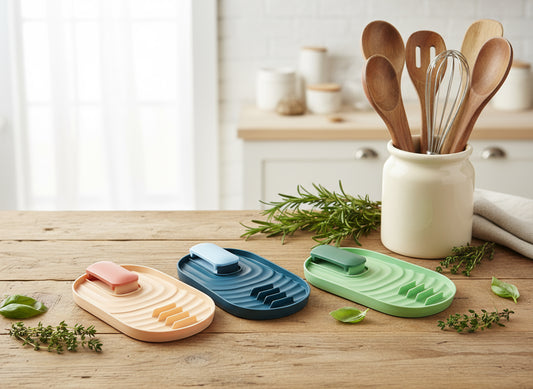 Non-Slip Lid and Spoon Holding Rack